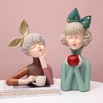 Elegant Girl Resin Decoration