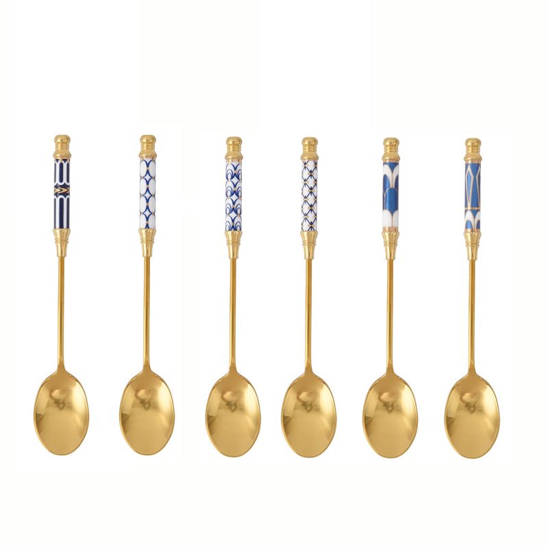 Glorious Ceramic Handle Dessert Spoon & Fork - Image 6