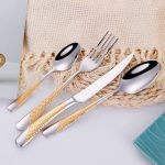 Light Luxury Gold Tableware 4pcs Set