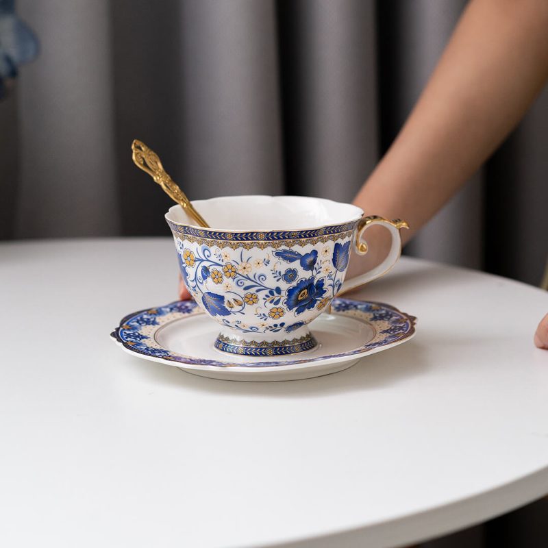 Spring Floral Bone China Cup and Saucer - Image 4